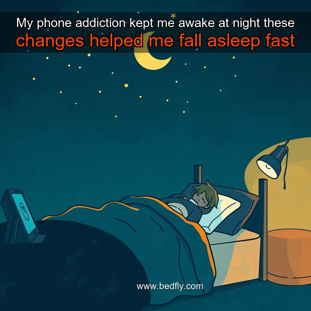 Artistic representation for My phone addiction kept me awake at night these changes helped me fall asleep fast