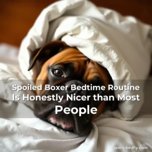 Artistic representation for Spoiled Boxer Bedtime Routine Is Honestly Nicer than Most People