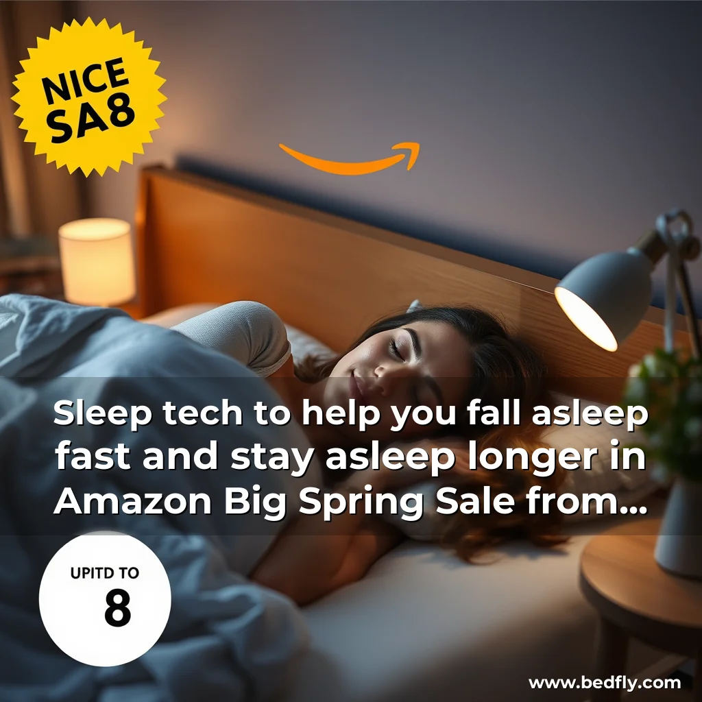 Artistic representation for Sleep tech to help you fall asleep fast and stay asleep longer in Amazon Big Spring Sale from under 8