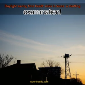 Artistic representation for Daylight saving time health risks in texas: a startling examination!