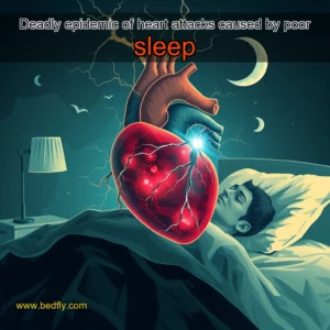 Artistic representation for Deadly epidemic of heart attacks caused by poor sleep