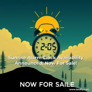 Artistic representation for Sunrise Alarm Clock Availability Announced: Now For Sale!