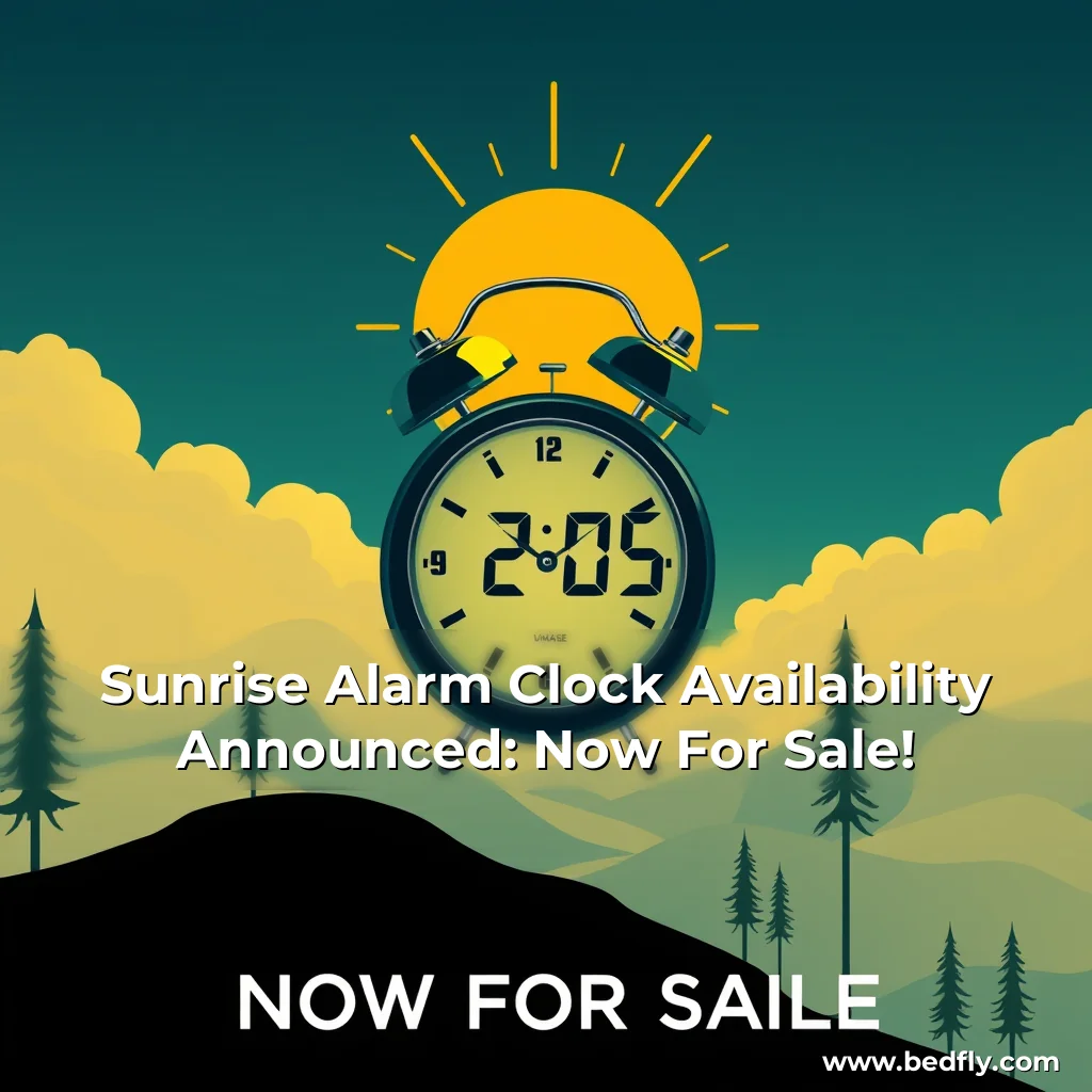Artistic representation for Sunrise Alarm Clock Availability Announced: Now For Sale!