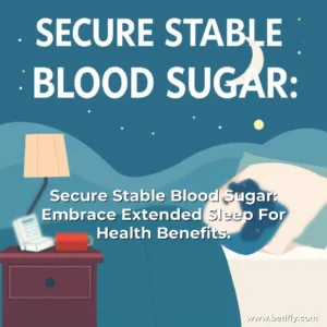 Artistic representation for Secure Stable Blood Sugar: Embrace Extended Sleep For Health Benefits.