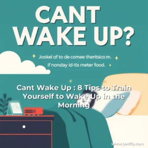 Artistic representation for Cant Wake Up : 8 Tips to Train Yourself to Wake Up in the Morning