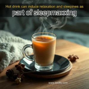 Artistic representation for Hot drink can induce relaxation and sleepines as part of sleepmaxxing