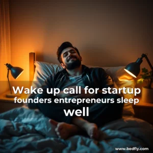Artistic representation for Wake up call for startup founders entrepreneurs sleep well