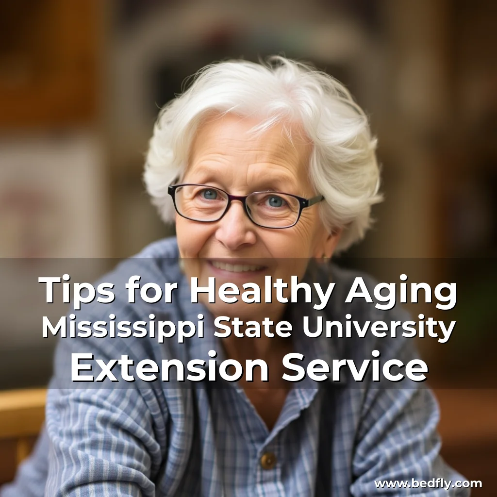 Artistic representation for Tips for Healthy Aging Mississippi State University Extension Service