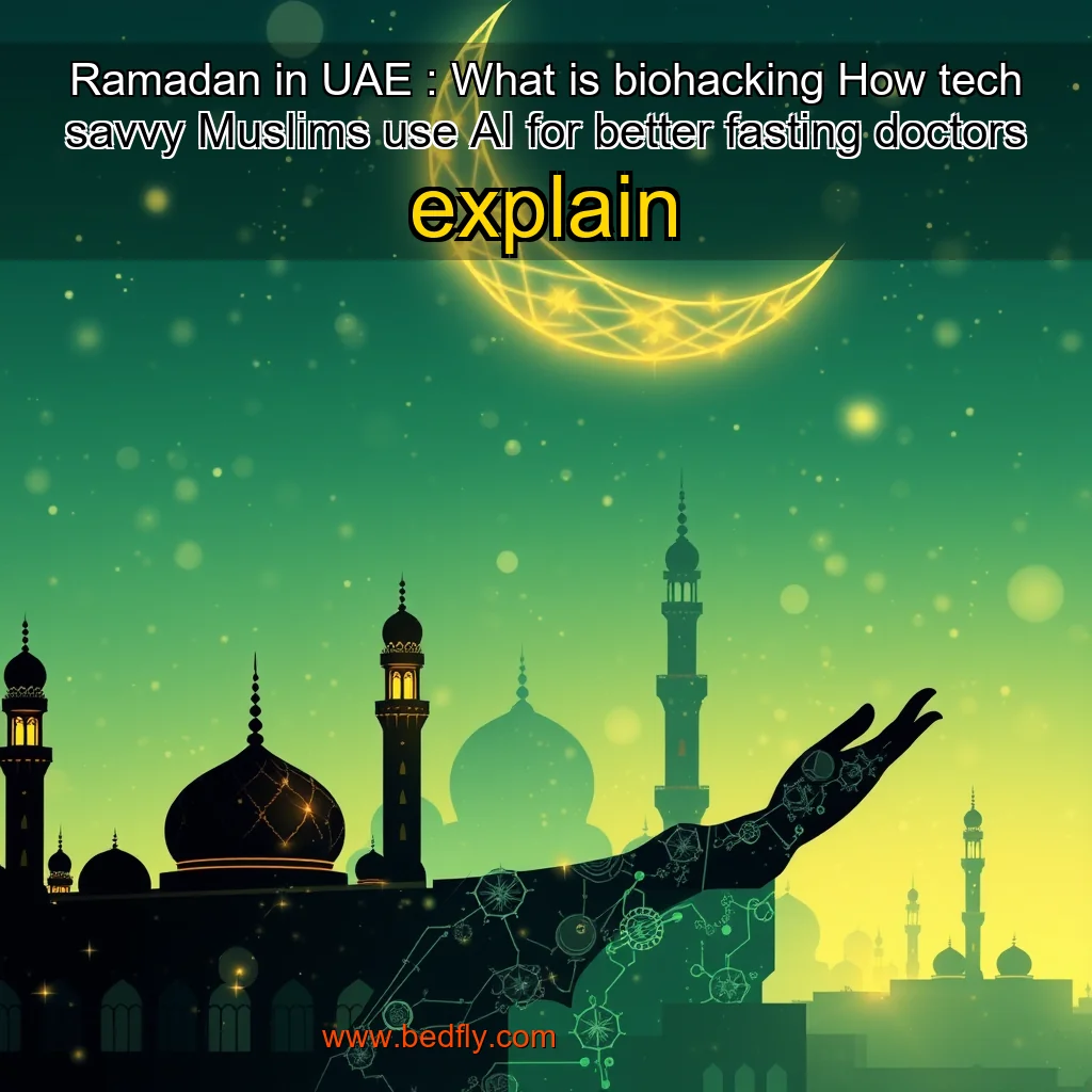 Artistic representation for Ramadan in UAE : What is biohacking How tech savvy Muslims use AI for better fasting doctors explain