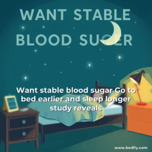 Artistic representation for Want stable blood sugar Go to bed earlier and sleep longer study reveals