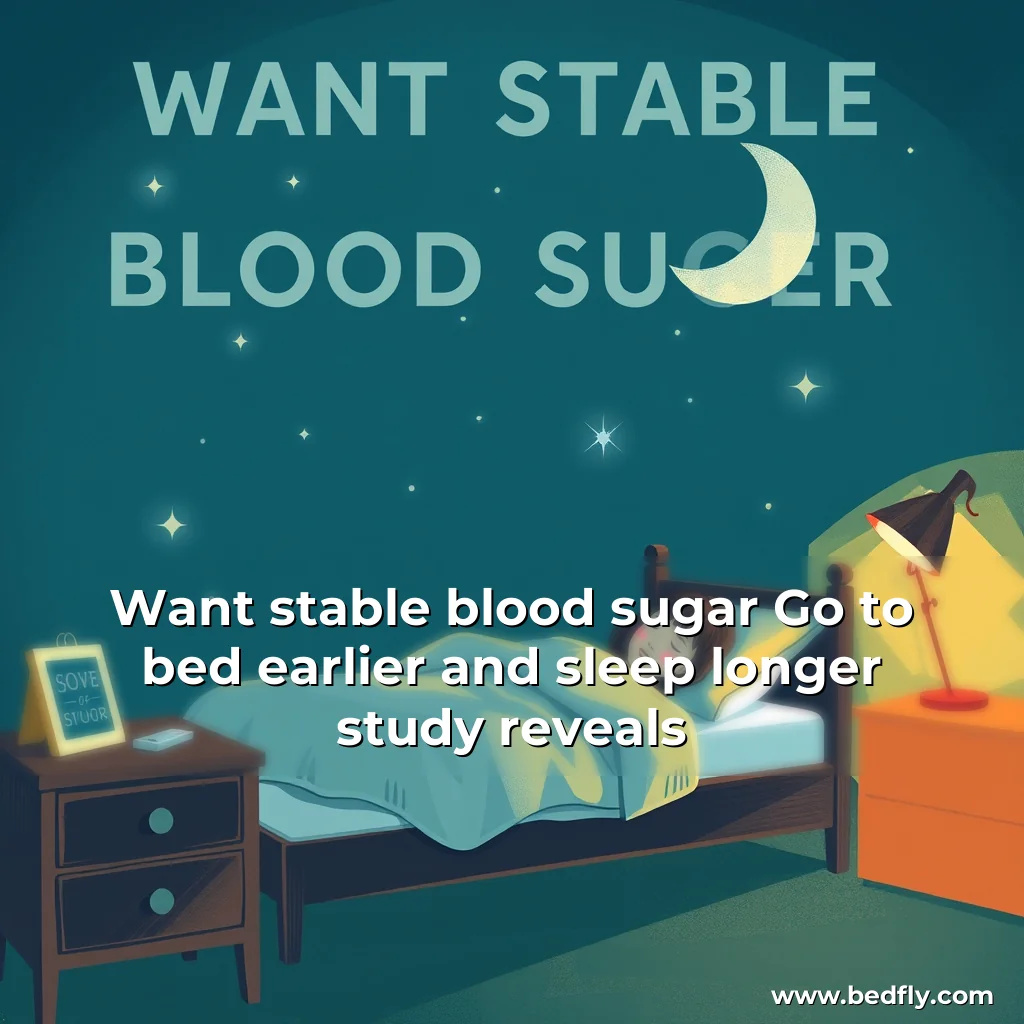 Artistic representation for Want stable blood sugar Go to bed earlier and sleep longer study reveals