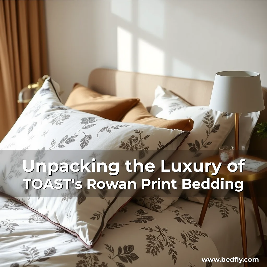 Artistic representation for Unpacking the Luxury of TOAST's Rowan Print Bedding