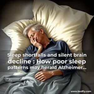 Artistic representation for Sleep shortfalls and silent brain decline : How poor sleep patterns may herald Alzheimer risk NaturalNews com