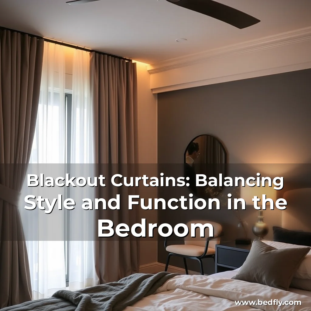 Artistic representation for Blackout Curtains: Balancing Style and Function in the Bedroom