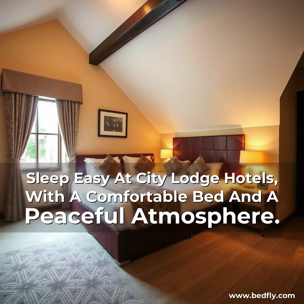 Artistic representation for Sleep Easy At City Lodge Hotels, With A Comfortable Bed And A Peaceful Atmosphere.