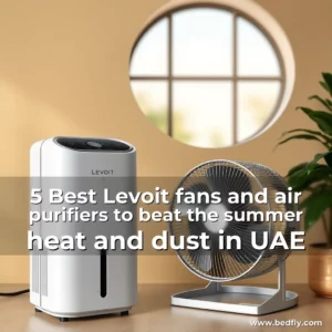 Artistic representation for 5 Best Levoit fans and air purifiers to beat the summer heat and dust in UAE