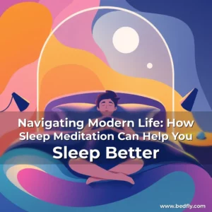 Artistic representation for Navigating Modern Life: How Sleep Meditation Can Help You Sleep Better