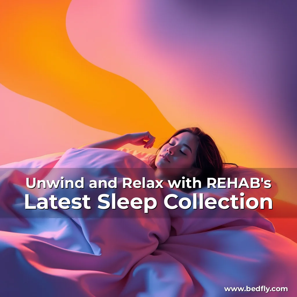 Artistic representation for Unwind and Relax with REHAB's Latest Sleep Collection
